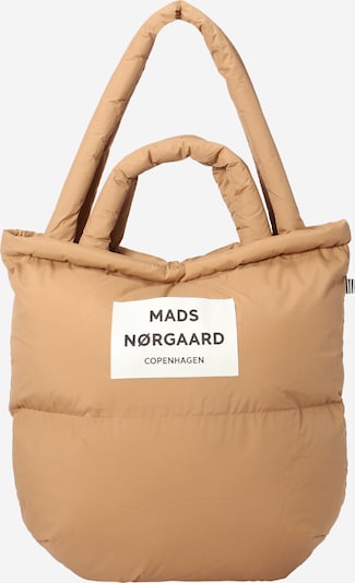 MADS NORGAARD COPENHAGEN "Shopper" tipa soma, krāsa - gaiši brūns / melns / gandrīz balts, Preces skats