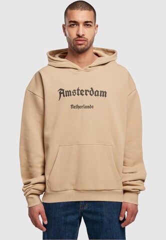 Merchcode Sweatshirt 'Amsterdam' in Beige: voorkant