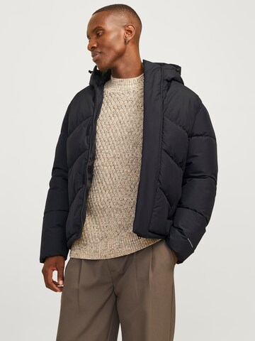 JACK & JONES Winterjas 'JJWORLD' in Zwart: voorkant