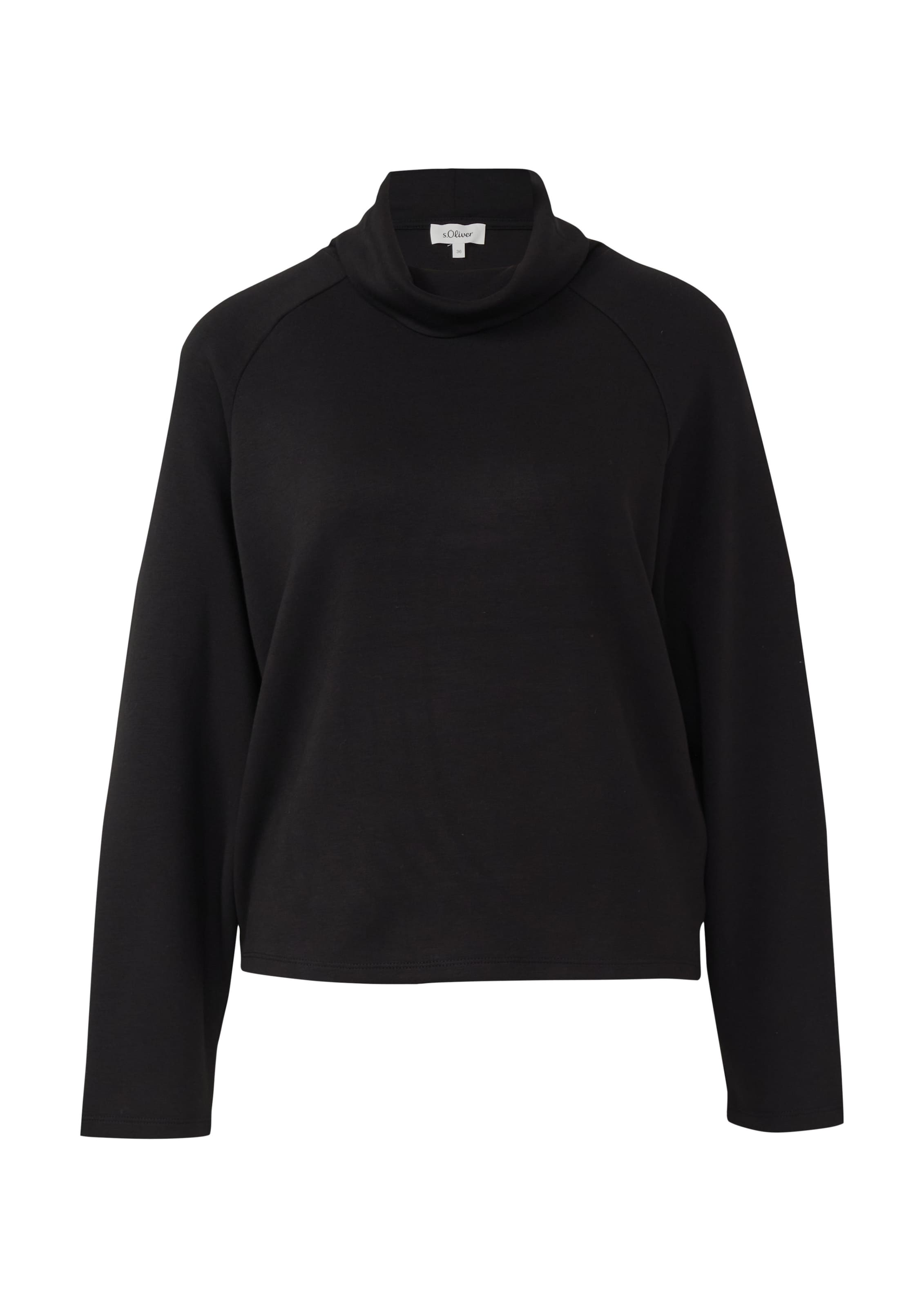 s.Oliver Sweatshirt in Zwart: voorkant