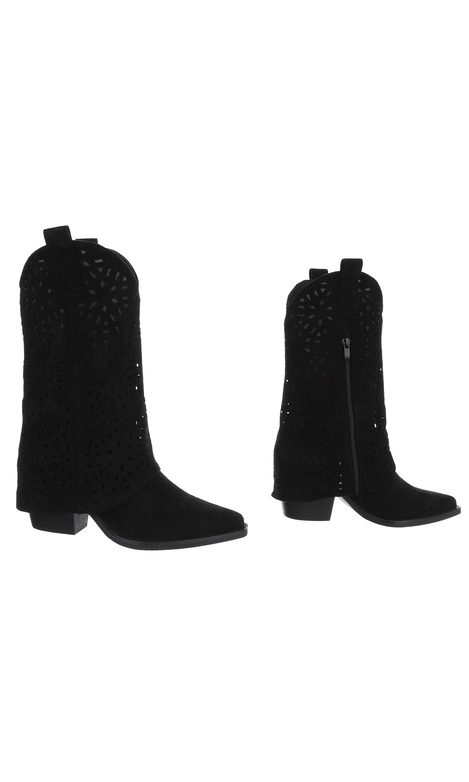 Ital-Design Cowboystiefel in Schwarz