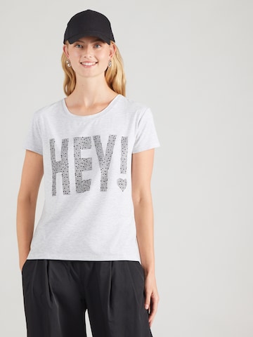 miss goodlife - Camiseta 'HEY!' en gris: frente
