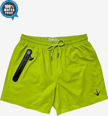 Garados Swim Board Shorts in Green: front