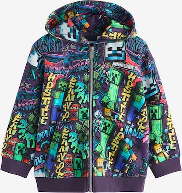 Veste de survêtement 'Minecraft' Next en violet : devant