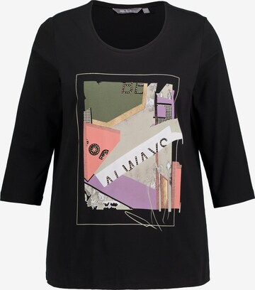 T-shirt Ulla Popken en noir : devant