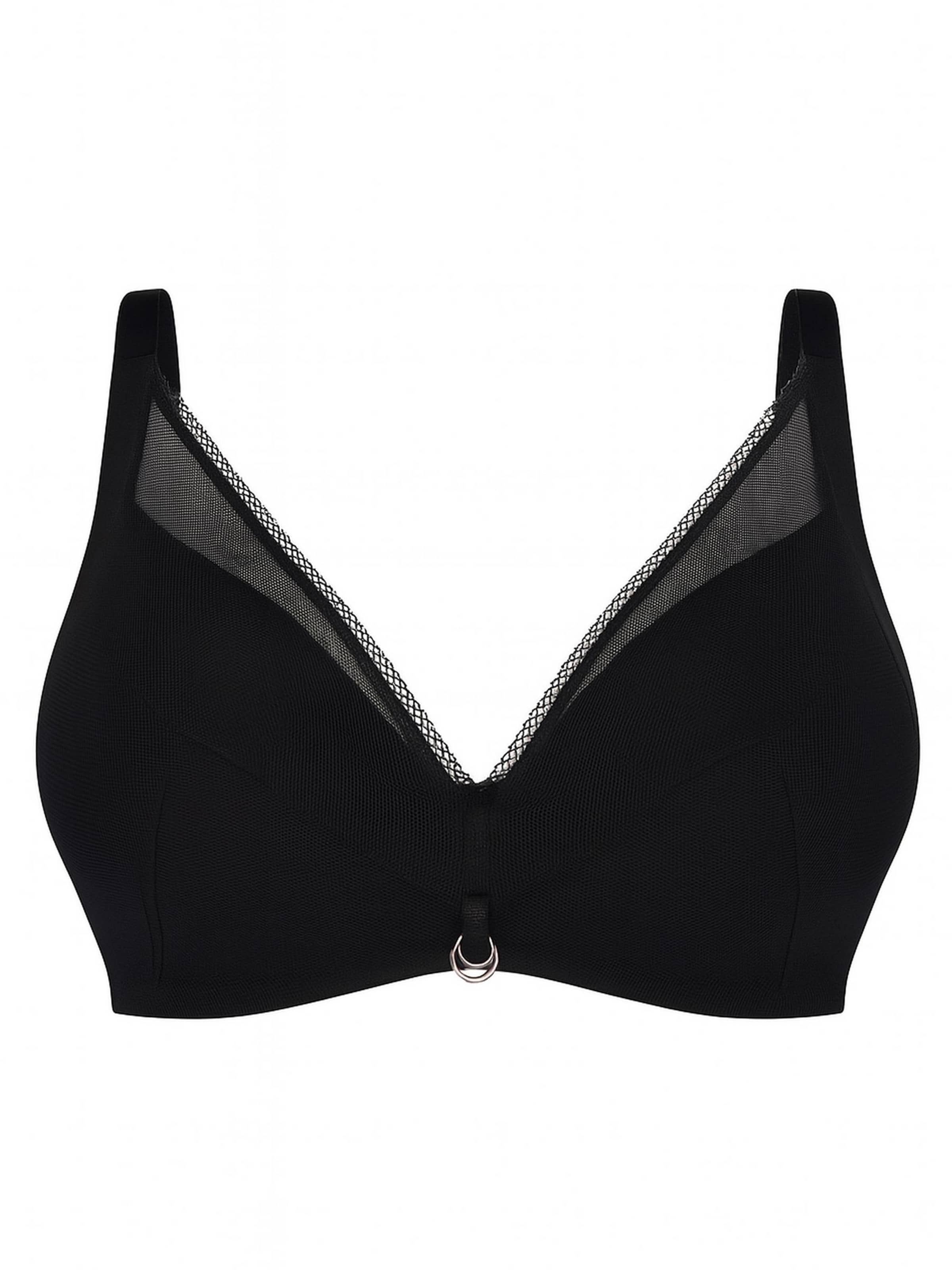 Vivisence T-shirt BH '1076' in Zwart: voorkant