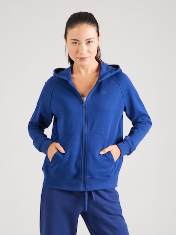 4F Sports sweat jacket in Blue: front