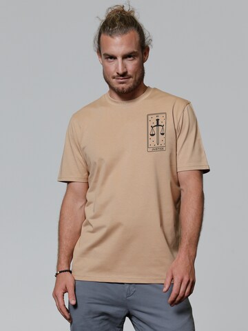 Watapparel Shirt 'Tarot Justice' in Beige: Vorderseite