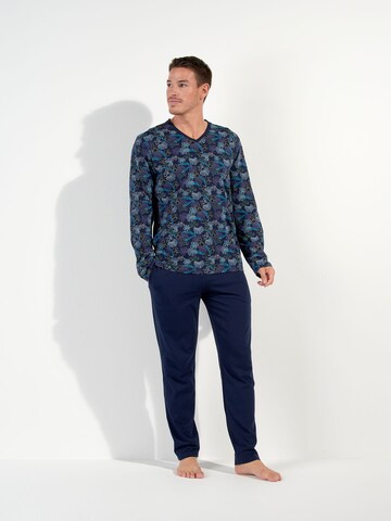 HOM Long Pajamas ' Maldives ' in Blue
