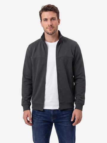 s.Oliver - Sudadera con cremallera en negro