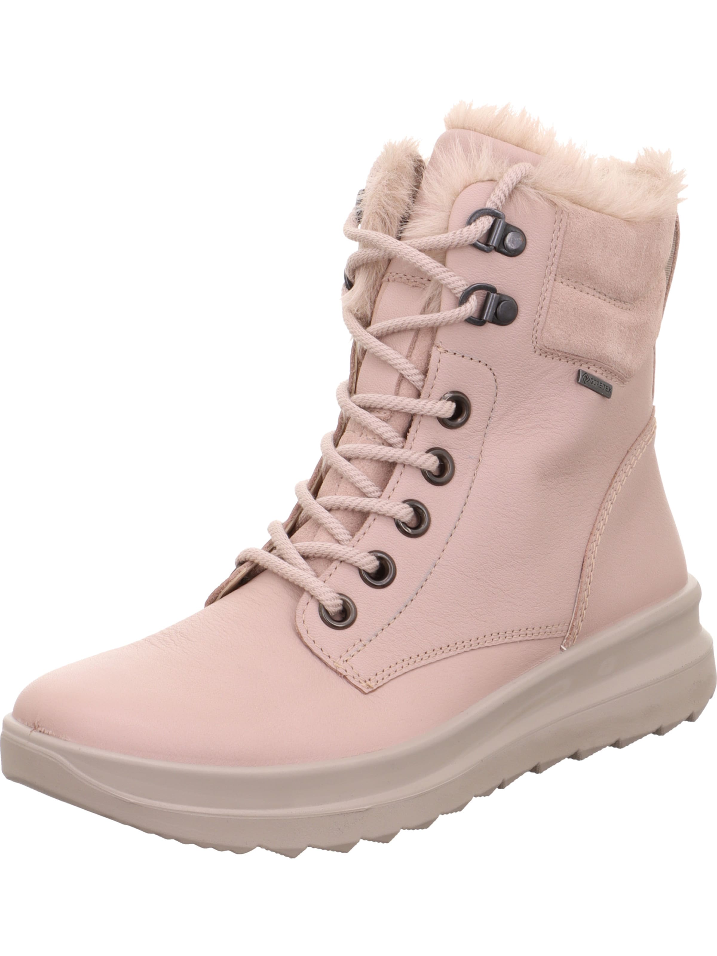 Legero Lace-Up Ankle Boots 'Dreamer' in Pink: front
