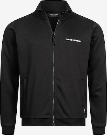 PIERRE CARDIN Sweatvest in Zwart: voorkant