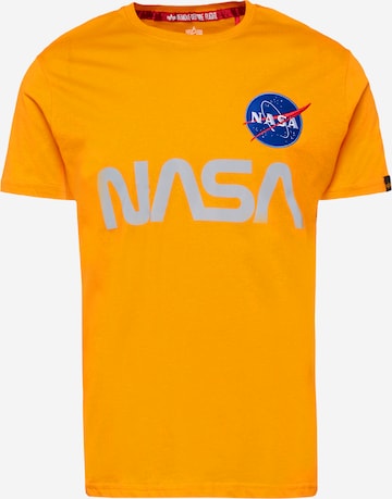 ALPHA INDUSTRIES Koszulka 'NASA' w kolorze pomarańczowy: przód