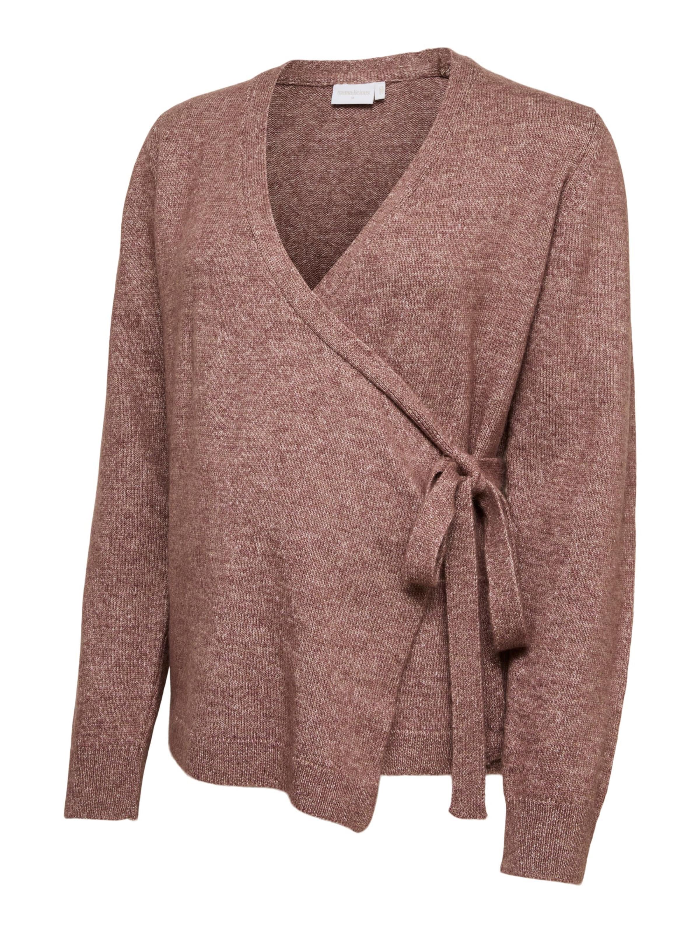 Veste de survêtement MAMALICIOUS en marron : devant