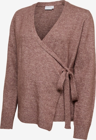 MAMALICIOUS Sweatvest in Bruin: voorkant