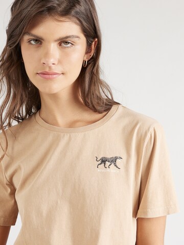 GARCIA Shirt 'Z0012_ladies T-shirt ss, 2094' in Beige