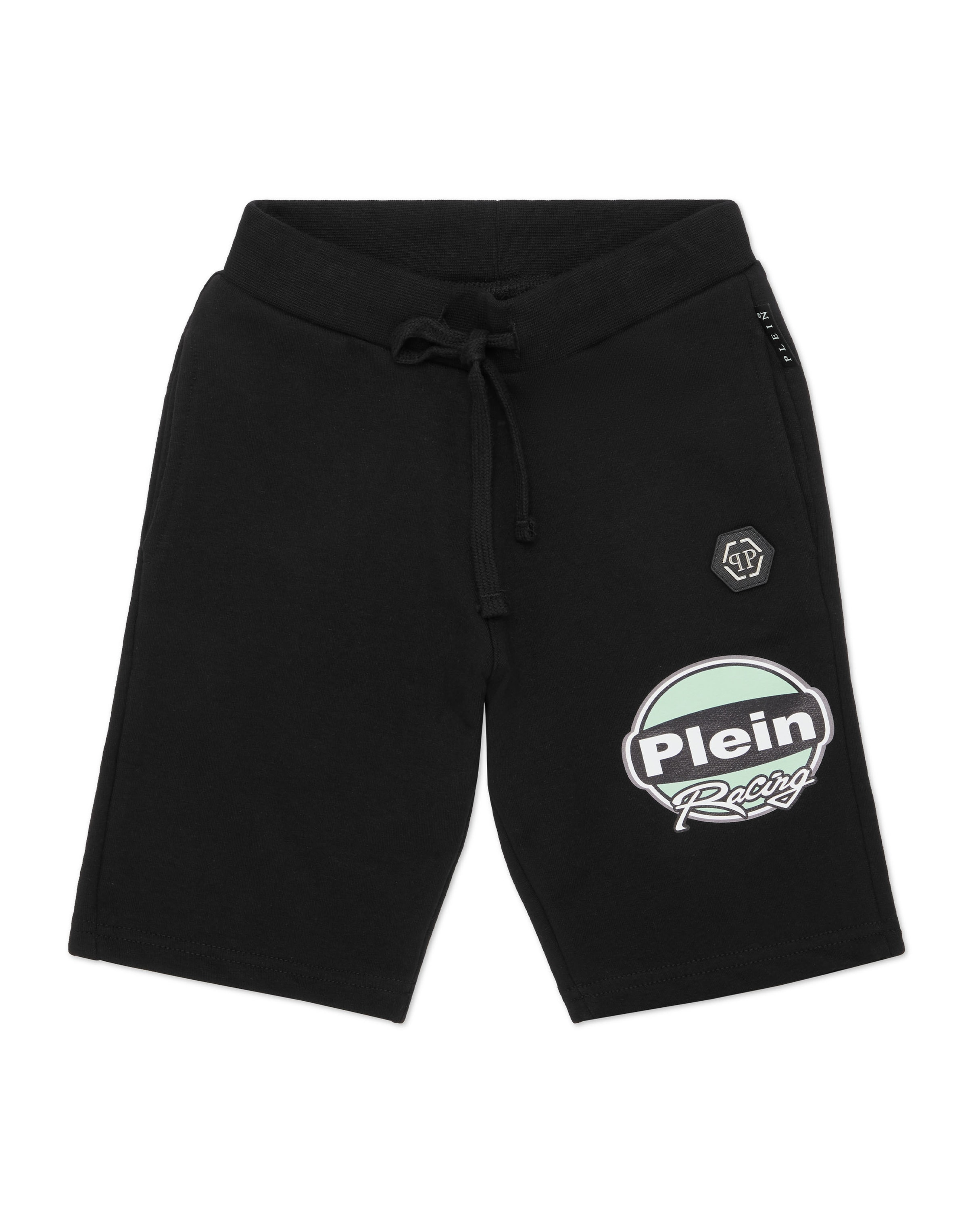 Philipp Plein Shorts 'Racing' in Schwarz: Vorderseite