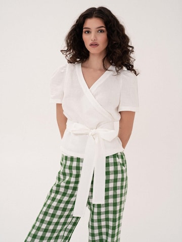 AmourLinen Blouse 'Elisa' in White: front
