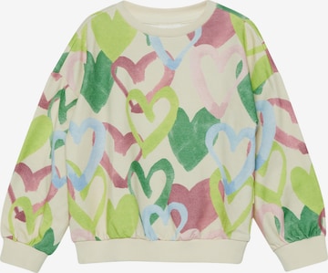 Sweat-shirt s.Oliver en beige : devant