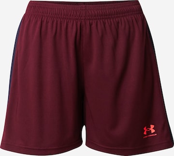 UNDER ARMOUR Regular Workout Pants 'Challenger' in Purple: front