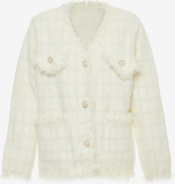 ZITHA Knit Cardigan in White: front