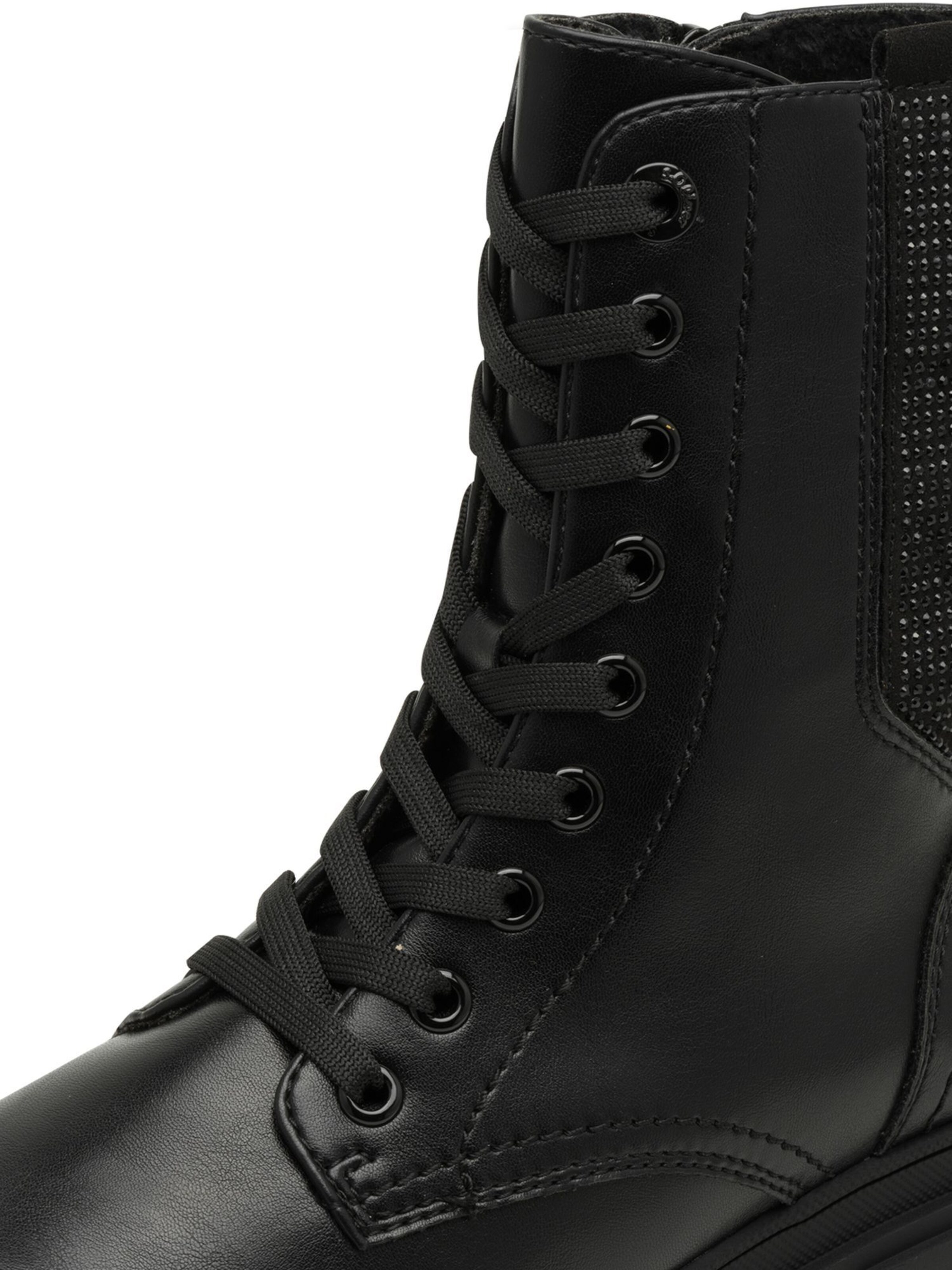 s.Oliver Lace-Up Ankle Boots in Black