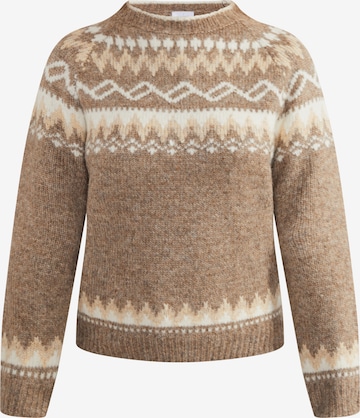 usha BLUE LABEL Sweater 'Fenia' in Brown: front