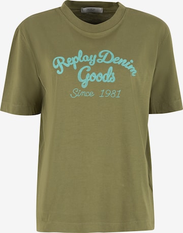 REPLAY - Camiseta en verde: frente