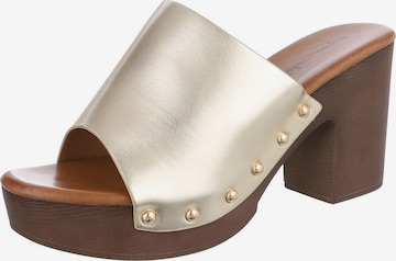 Ital-Design Pantolette in Gold: Vorderseite