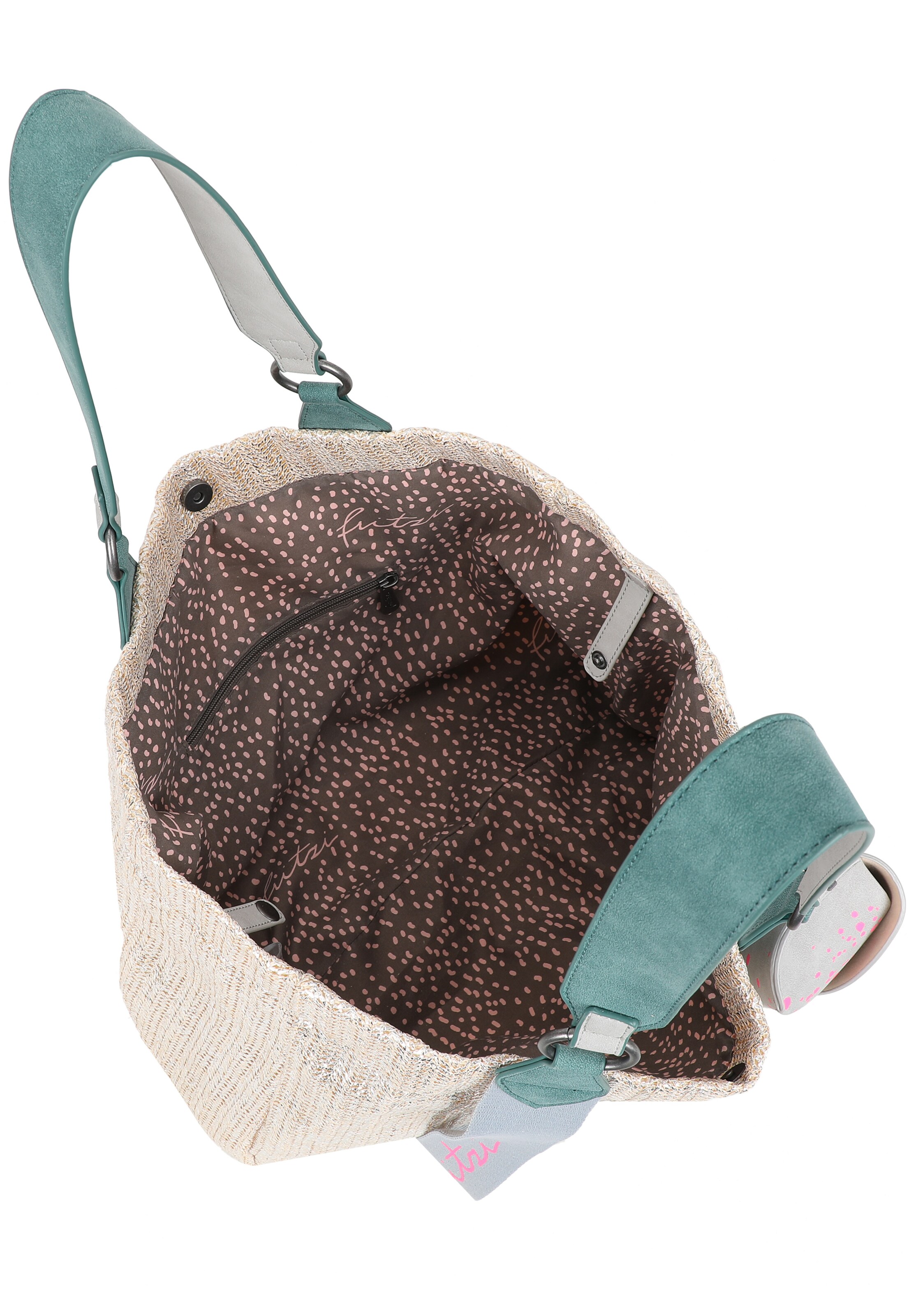 Cabas 'Izzy Medium Limited Painted Straw' Fritzi aus Preußen en argent