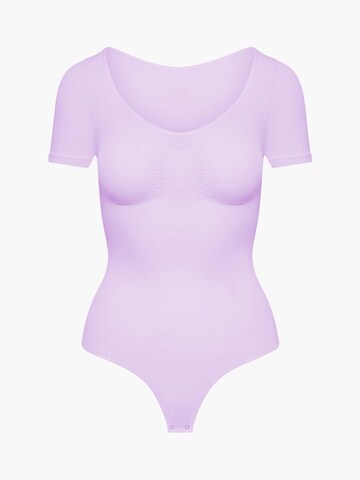 cfab by creamy fabrics Shapingbody 'T-Shirt Bodysuit Sculpting Shapewear mit String' in Lila