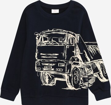 s.Oliver Sweatshirt in Blauw: voorkant