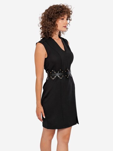 Ceinture 'Rivetted Diamond Cutout Belt' Haute Cuir en noir