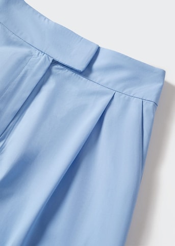 MANGO Regular Pleat-Front Pants 'Miri' in Blue