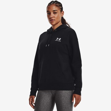 UNDER ARMOUR Športová mikina 'Essential' - Čierna: predná strana