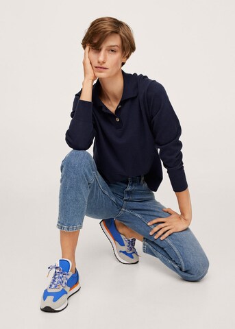 MANGO Regular Jeans 'Newmom' in Blau