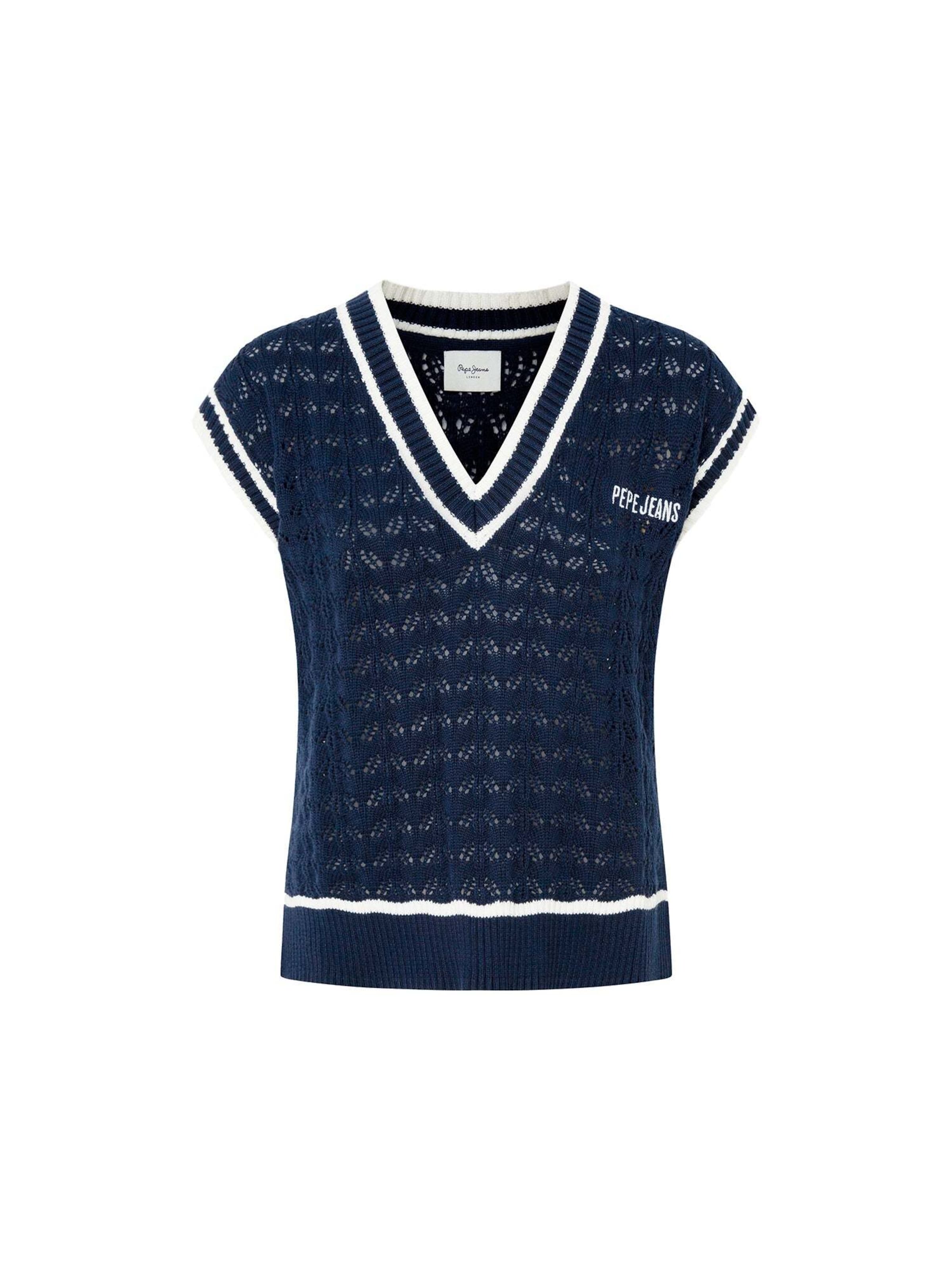 Pull-over 'IVA VEST' Pepe Jeans en bleu : devant