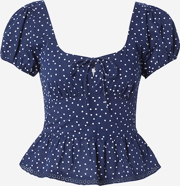 HOLLISTER Μπλούζα σε μπλε: μπροστά