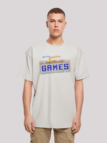 F4NT4STIC Shirt 'California Games Plate Retro Gaming SEVENSQUARED' in Grey: front