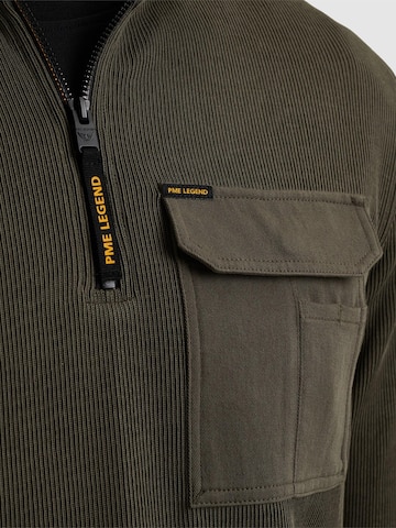 PME Legend Sweatshirt 'Pullover with half-zipper' i grön