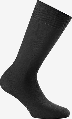 Chaussettes Rohner Socks en noir : devant