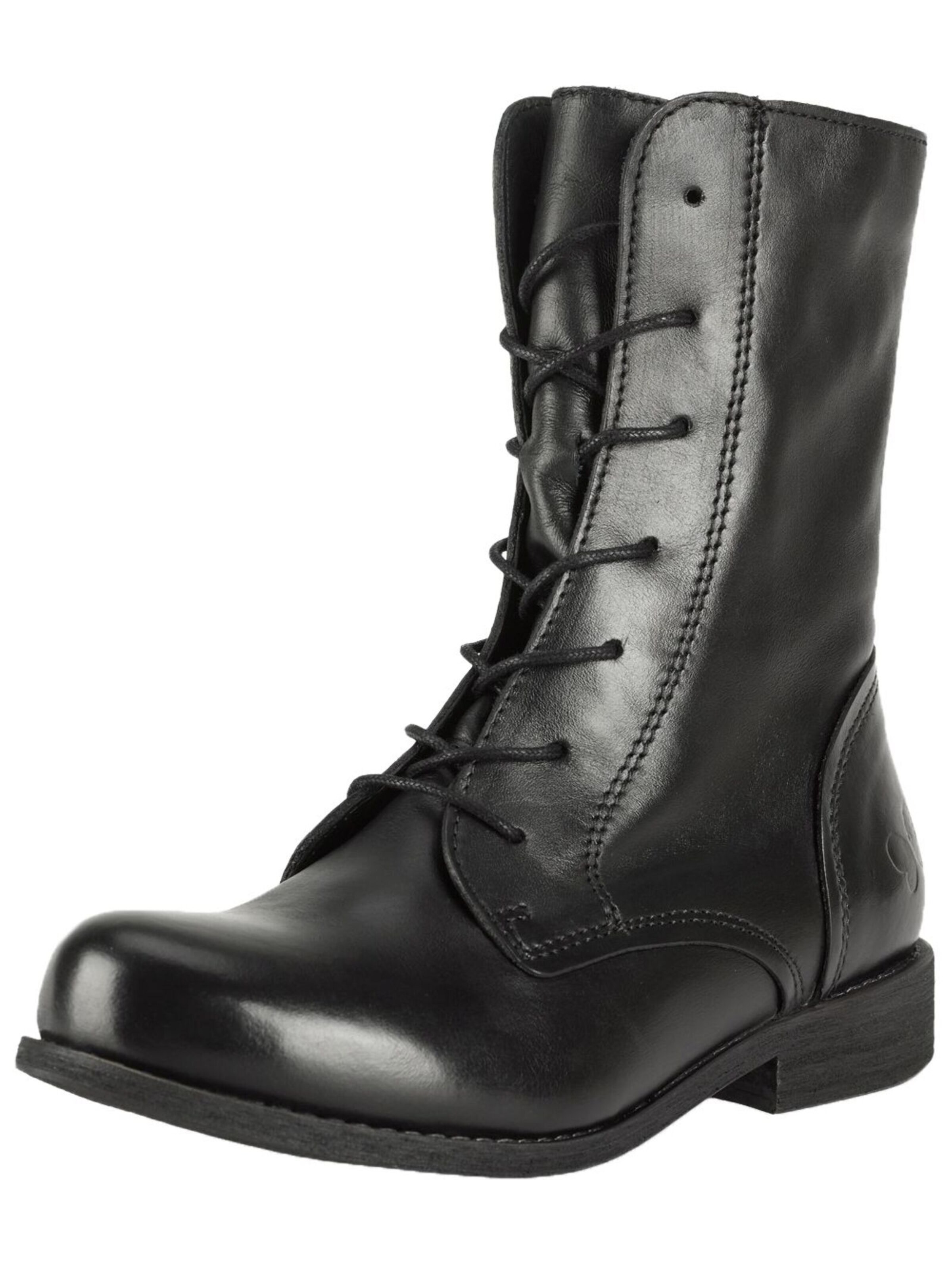 Felmini Wide Fit Schnürstiefelette in Schwarz: Vorderseite