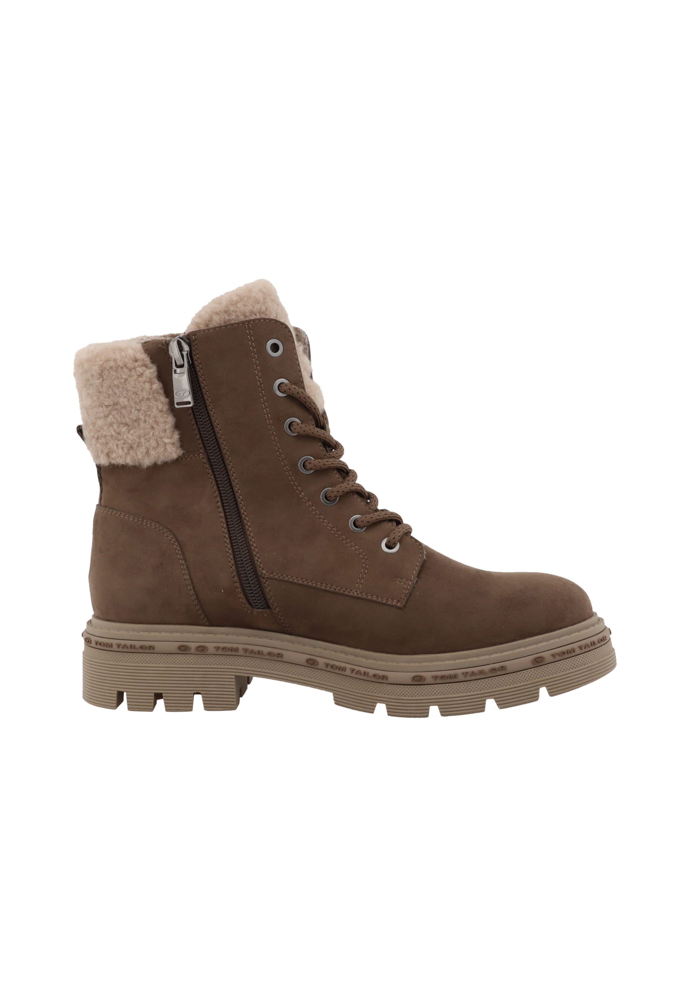 Bottines à lacets TOM TAILOR en marron