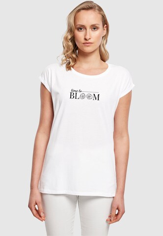T-shirt 'Time to bloom' Merchcode en blanc : devant