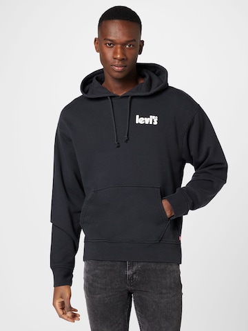 LEVI'S ® Regular fit Sweatshirt 'Relaxed Graphic Hoodie' in Zwart: voorkant