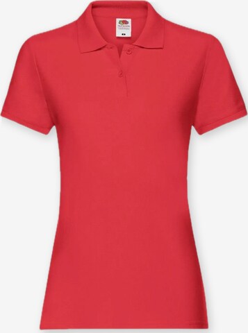 Maglietta 'Womens premium short sleeve polo' di FRUIT OF THE LOOM in rosso: frontale