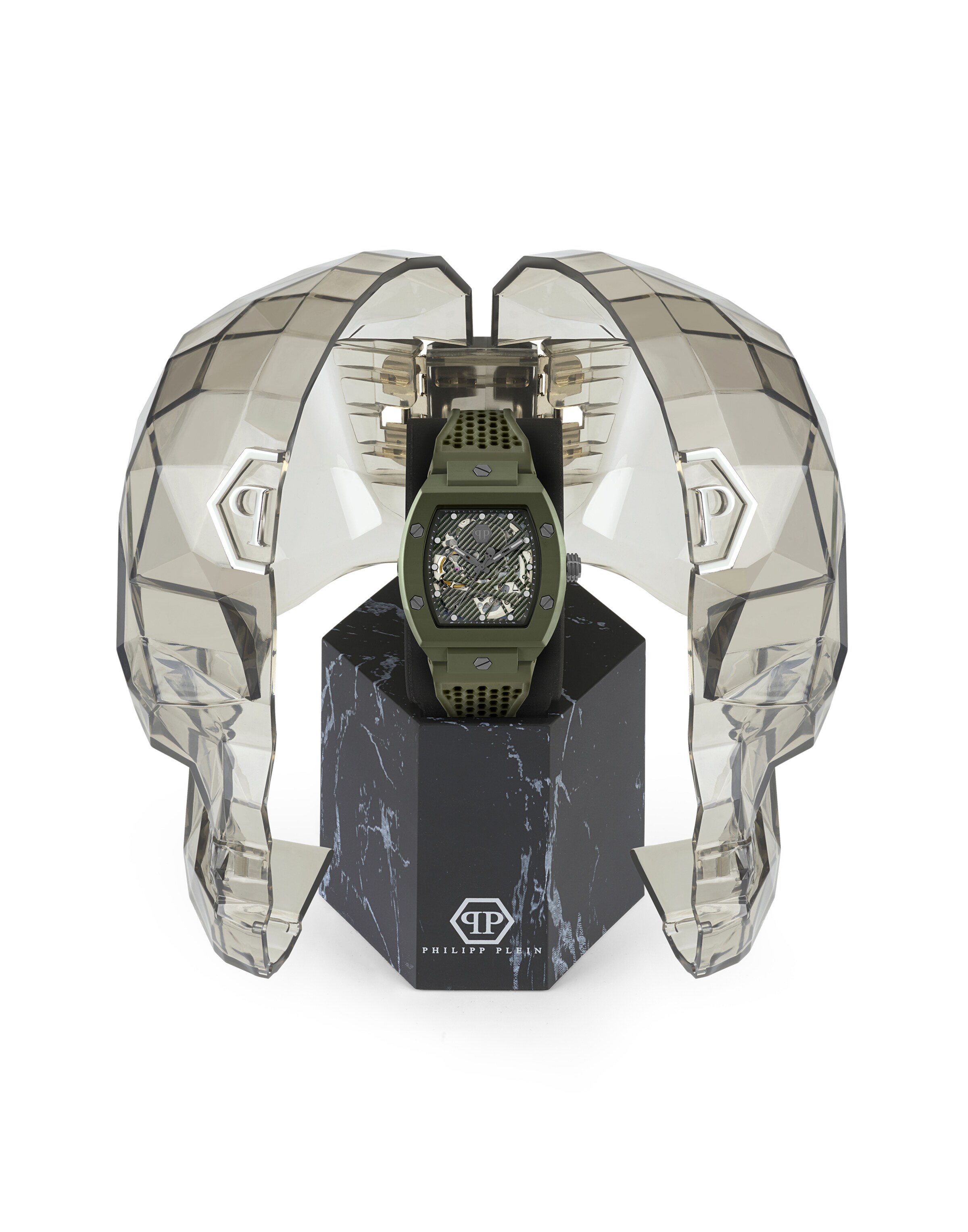 Philipp Plein - Reloj analógico 'The Skeleton' en verde