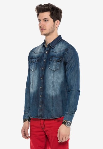 CIPO & BAXX Regular fit Overhemd 'Diego' in Blauw