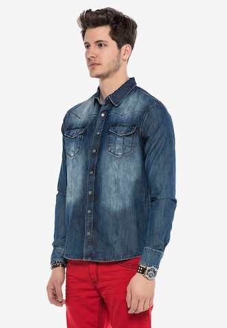 CIPO & BAXX Regular fit Overhemd 'Diego' in Blauw