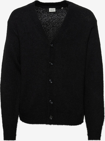 !Solid Knit Cardigan 'hamed' in Black: front